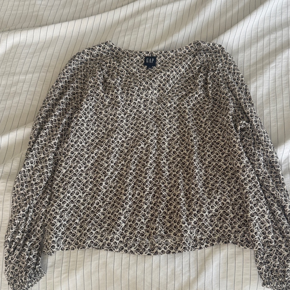 GAP Women's Monochrome Patterned Blouse